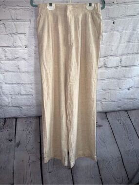 NWT Hunter & Brown Linen Blend Wide Leg Pants Size Small
